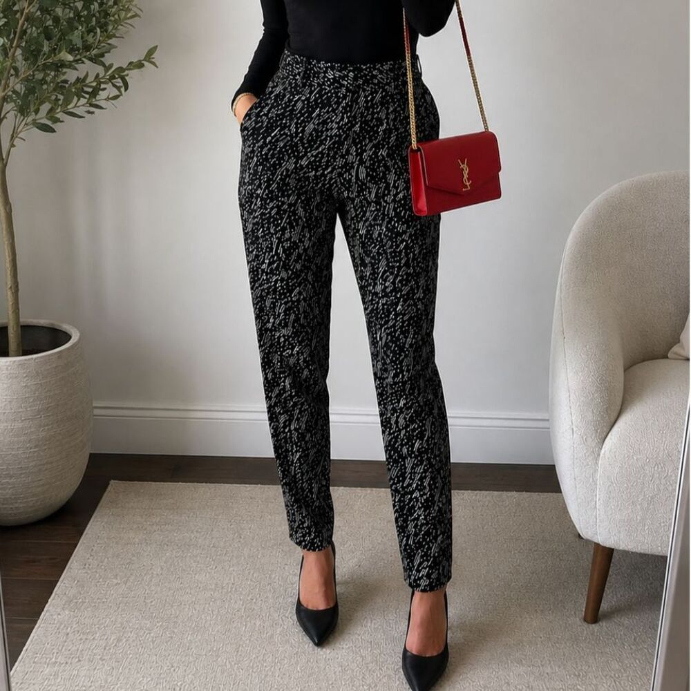 ATTENTION Slim Fit Womens sz 4 Contemporary Retro Stretch Slacks Pants Business - Picture 1 of 7